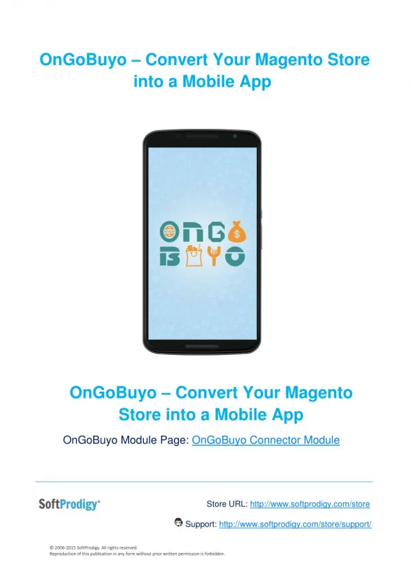 OnGoBuyo- Create Mobile App for Your Magento Store
