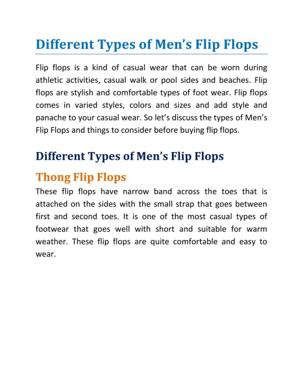 How Many type of Flip Flops