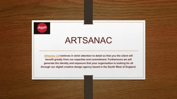 Artsanac: website and graphic designers UK