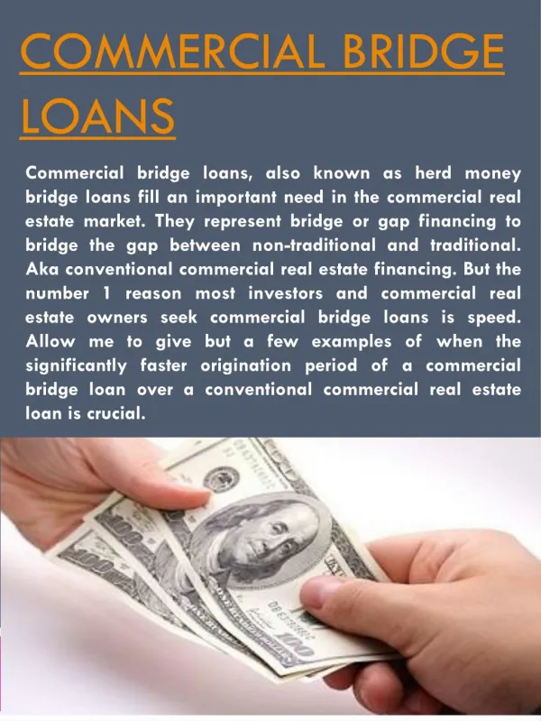 Commercial Bridge Financing