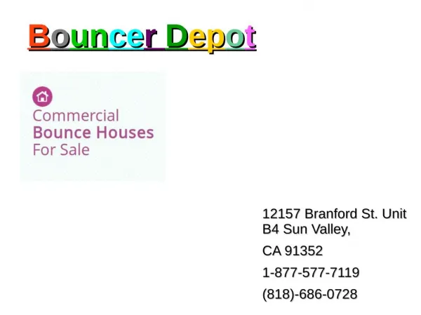 Special sale offers on Bounce houses