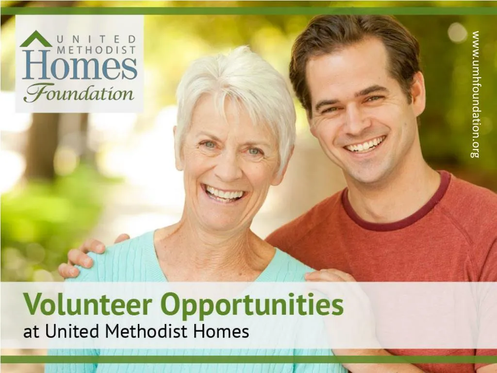 volunteer opportunities at united methodist homes