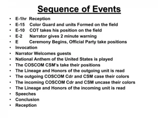 Sequence of Events - slide 1
