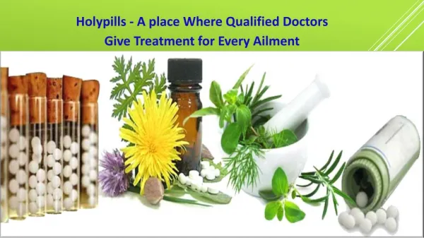 Holypills - A place Where Qualified Doctors Give Treatment for Every Ailment