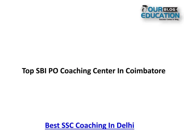 Top SBI PO Coaching Center In Coimbatore