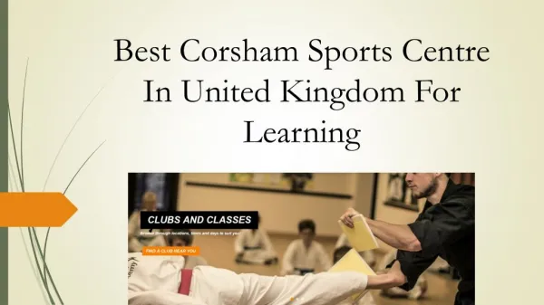 Best Corsham Sports Centre In United Kingdom For Learning