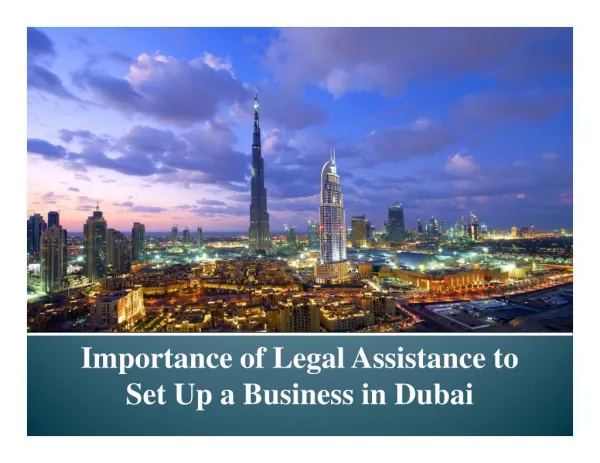 Importance Of Legal Assistance To Set Up A Business In Dubai