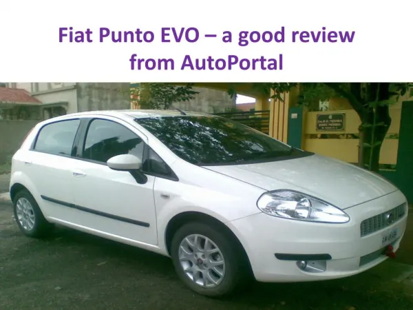 Fiat Punto EVO – a good review from AutoPortal