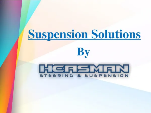 An overview of Suspension Kits