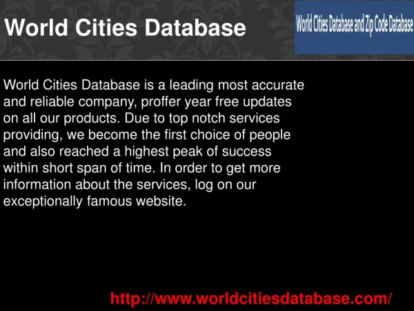 World Cities Database