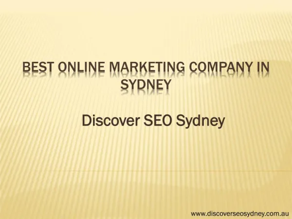 Best Online Marketing Company in Sydney