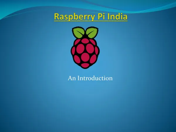 Raspberry Pi India PPT – Robomart