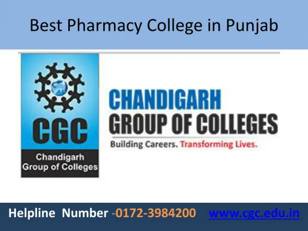 Best Pharmacy College in Punjab