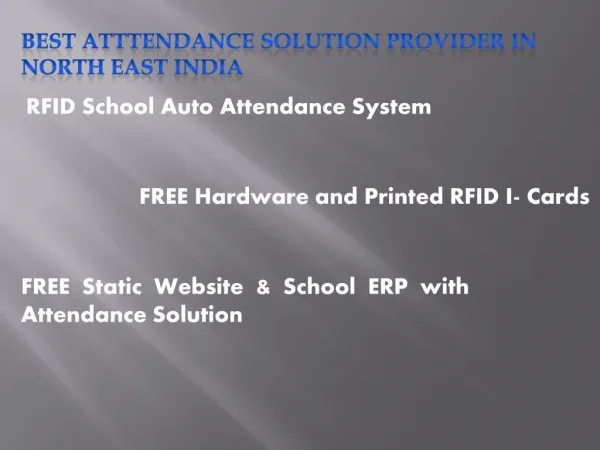 Best Atttendance Solution Provider In North east India