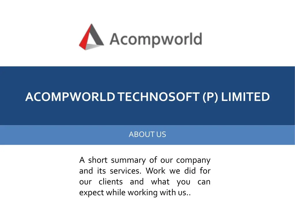 acompworld technosoft p limited