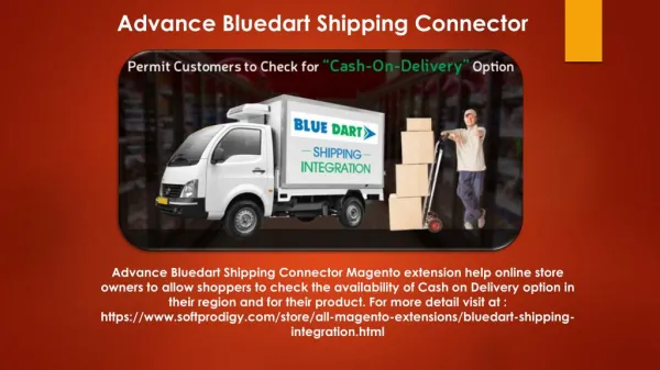 Advance Bluedart Shipping Connector