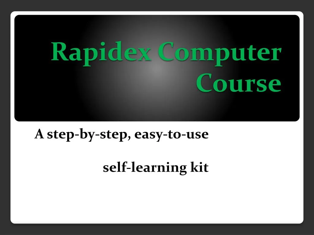 rapidex computer course