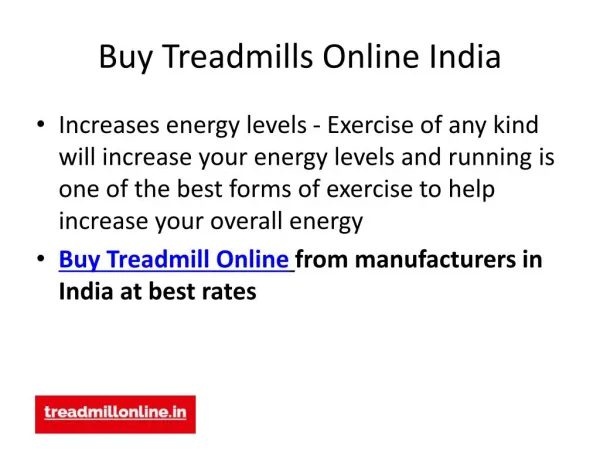 Buy Treadmills Online India