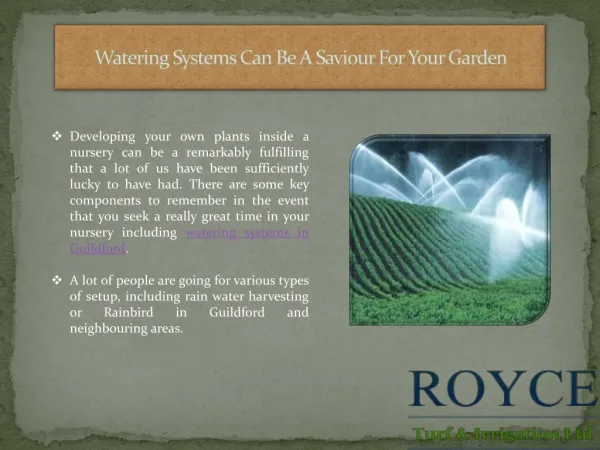 Watering Systems Can Be A Saviour For Your Garden