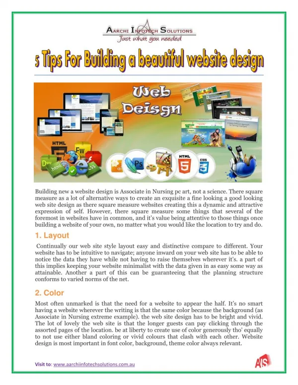 5 Tips For Building a beautiful website design