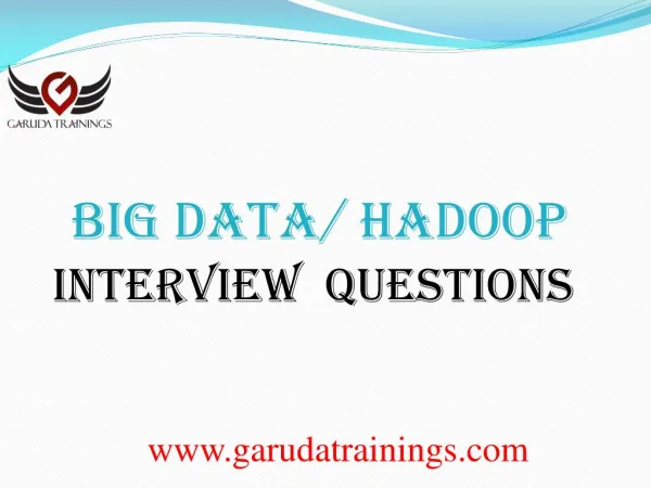 Big Data latest Interview Questions.