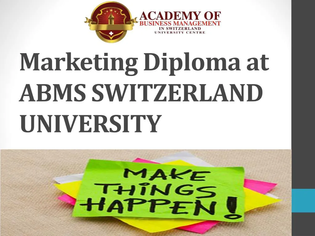 marketing diploma at abms switzerland university