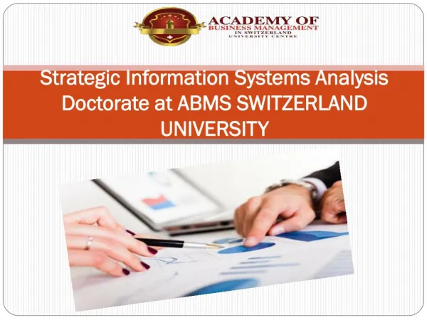 Strategic Information Systems Analysis Doctorate at ABMS SWITZERLAND UNIVERSITY