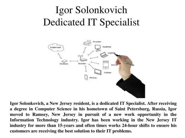 Igor Solonkovich Dedicated IT Specialist