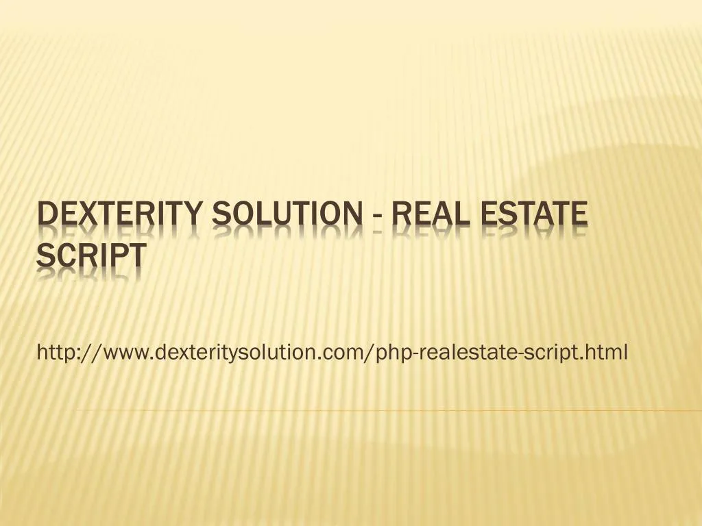 http www dexteritysolution com php realestate script html