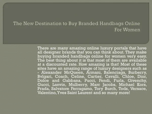 Branded Handbags Online For Women, Best Designer Handbags Online
