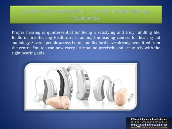 Get the Best Hearing Aids in Luton for a Better Hearing Experience