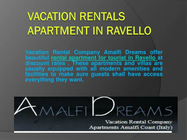 Vacation Rentals Apartment in Ravello