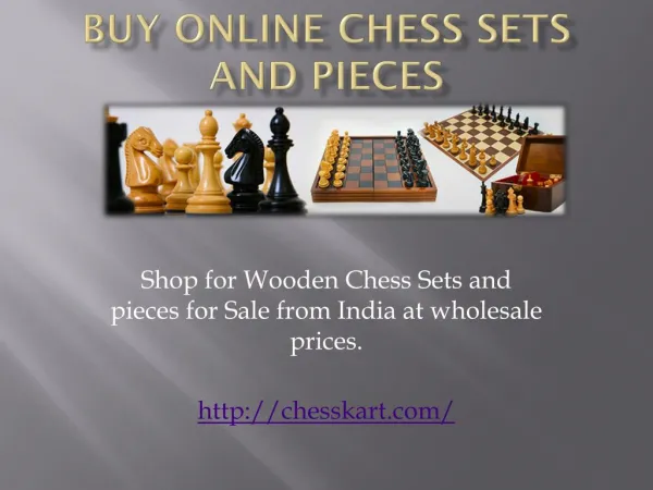 Chess Sets and Wooden Chess Pieces