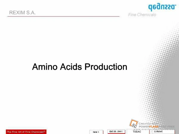 Amino Acids Production