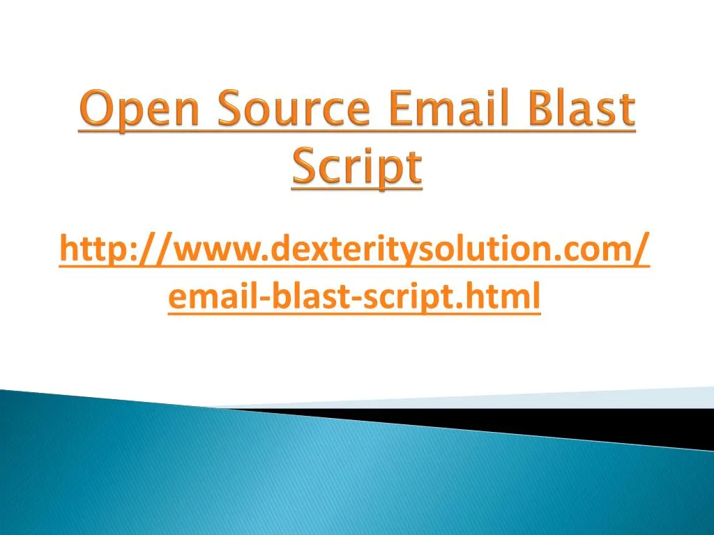 open source email blast script