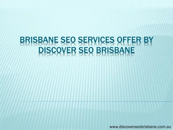 Brisbane SEO Services offer by discover seo brisbane