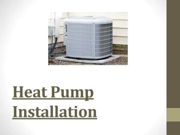 Heat Pump Installation