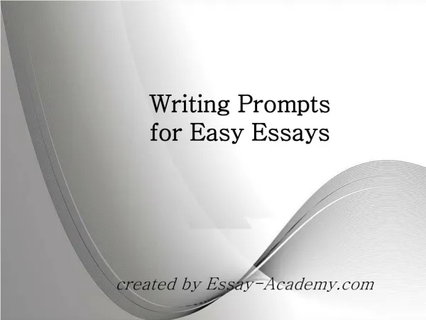Writing Prompts for Easy Essays