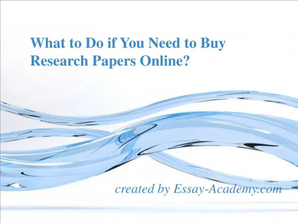 What to do if you need to buy Research papers