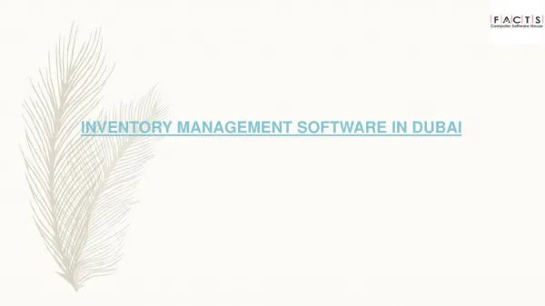 INVENTORY MANAGEMENT SOFTWARE IN DUBAI