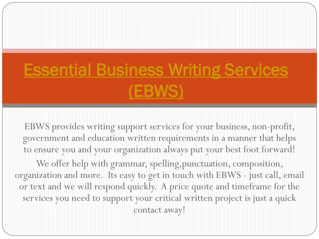 essential business writing services ebws
