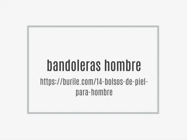 Bandoleras hombre