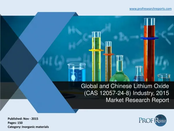 Global and Chinese Lithium Oxide Industry Size, Share, Market Analysis, Report 2015