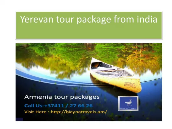 Armenia tour operator @ 37411 / 27 66 26