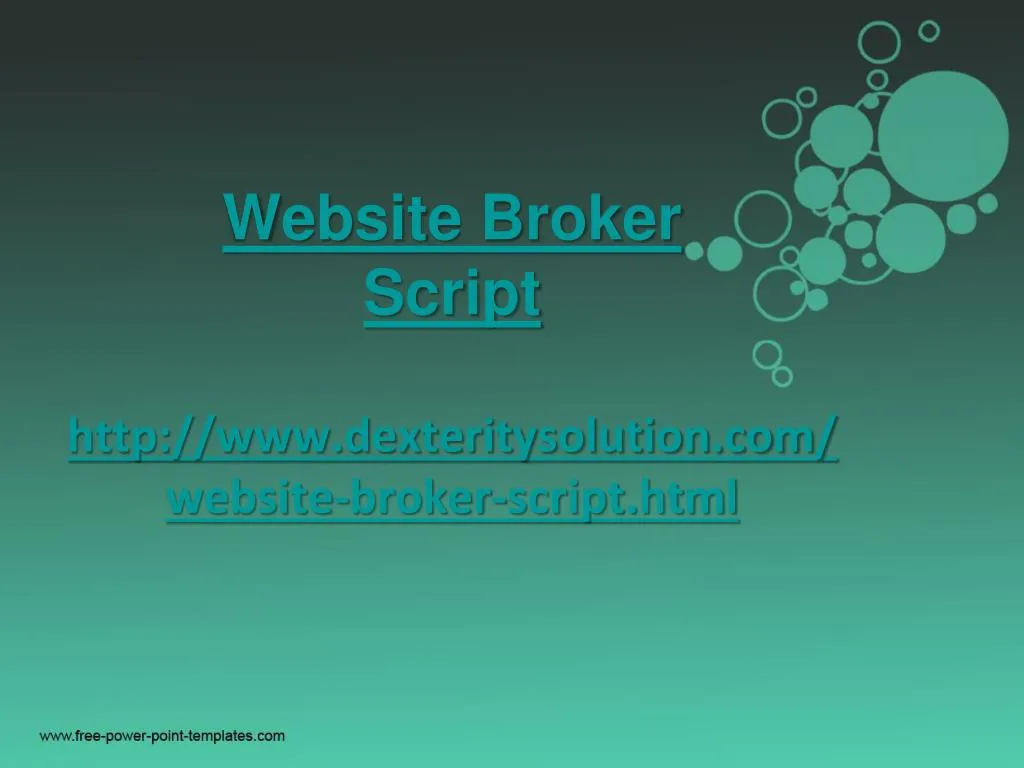 website broker script http www dexteritysolution com website broker script html
