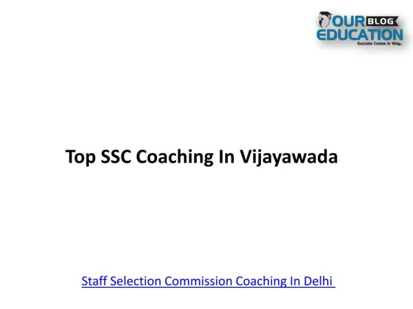 Top SSC Coaching In Vijayawada