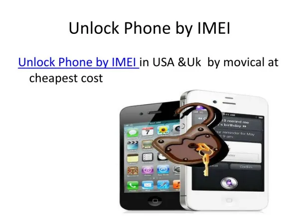 Unlock mobile phone by IMEI at movical