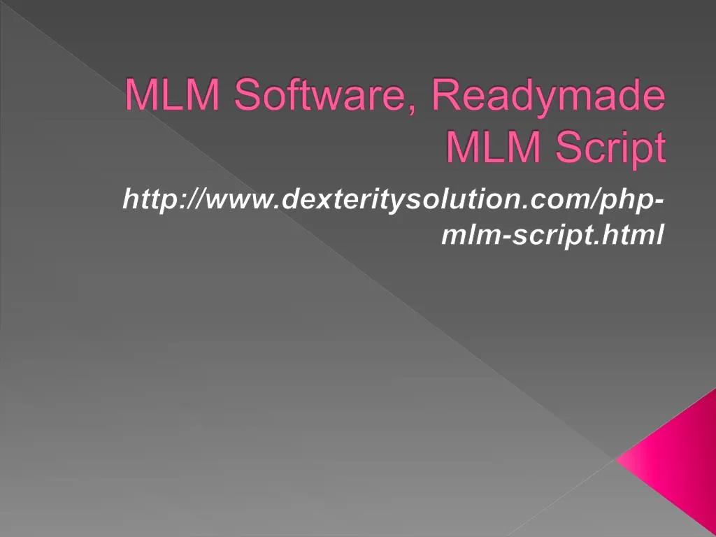 mlm software readymade mlm script