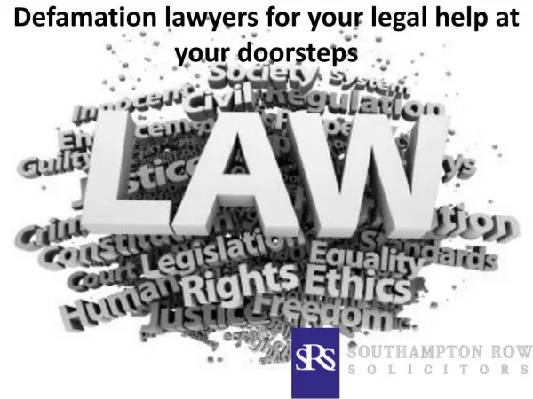 Defamation lawyers for your legal help at your doorsteps