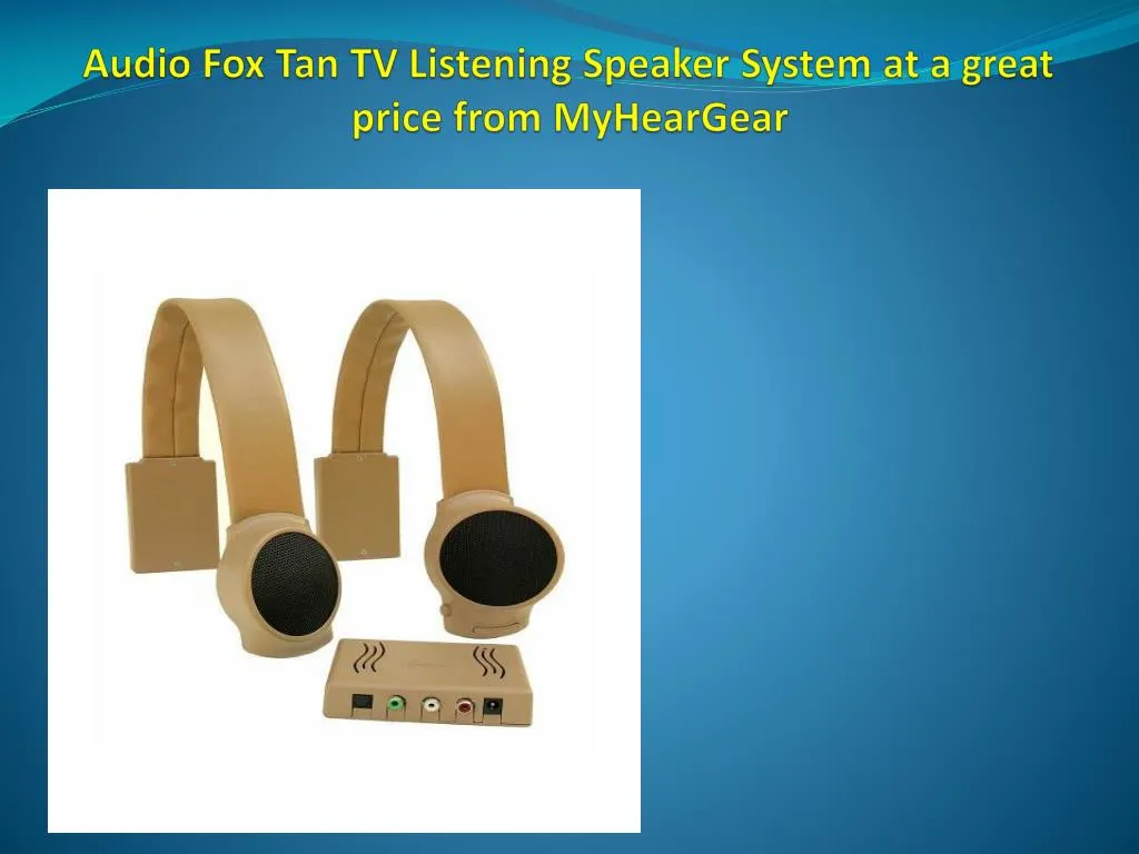 audio fox tan tv listening speaker system at a great price from myheargear